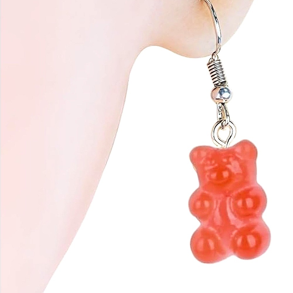 Pink Gummy Bear Earrings